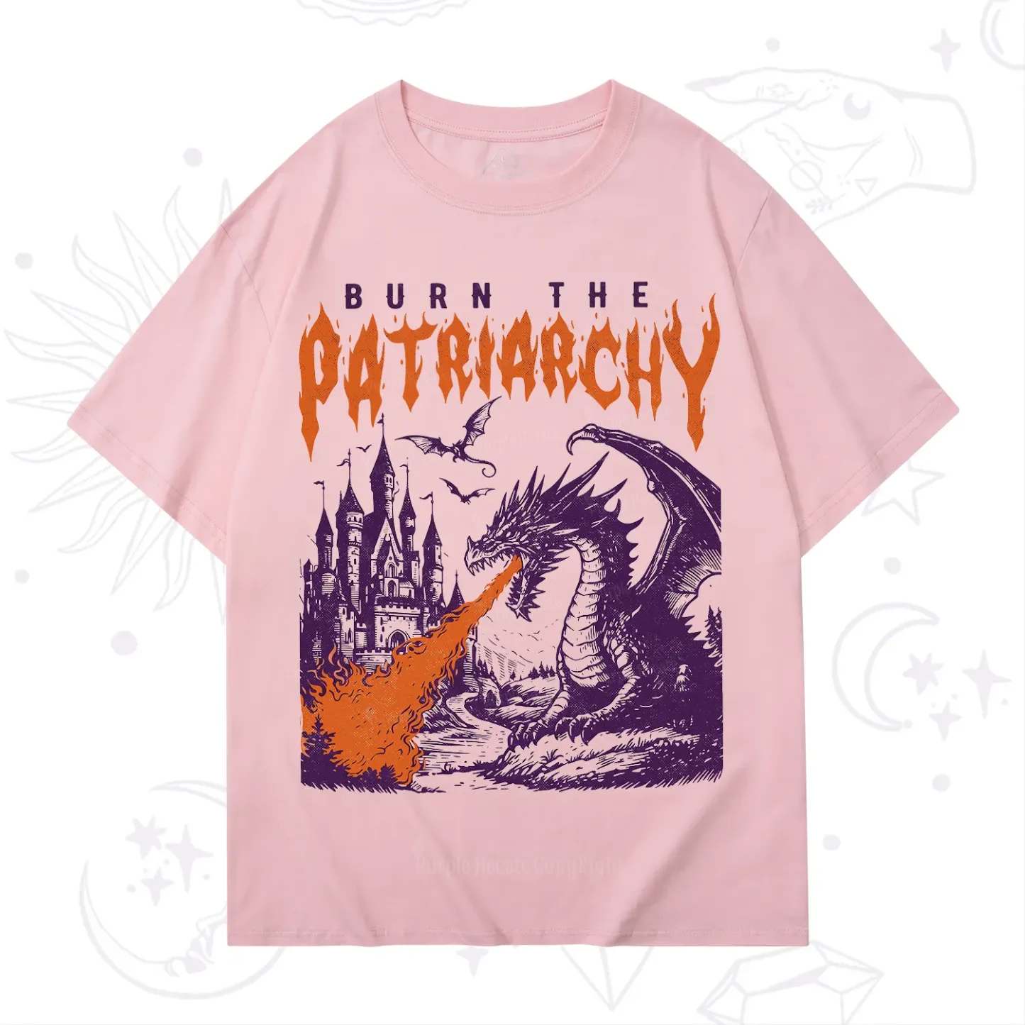 Purplehecate Burn the Patriarchy Dragon T-Shirt