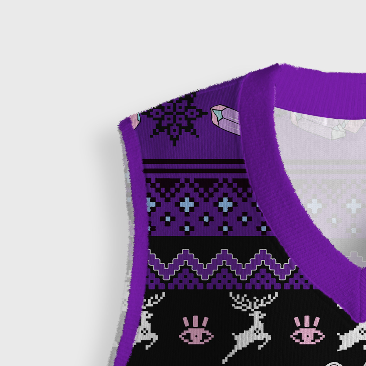Purplehecate Moon Phase Bat Ugly Sweater Vest