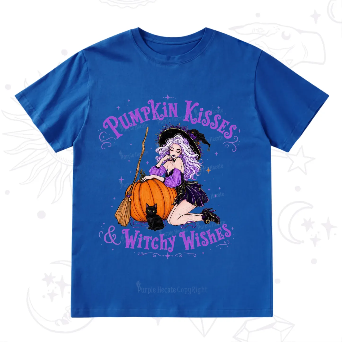 Purplehecate Pumpkin Kisses & Witchy Wishes T-Shirt