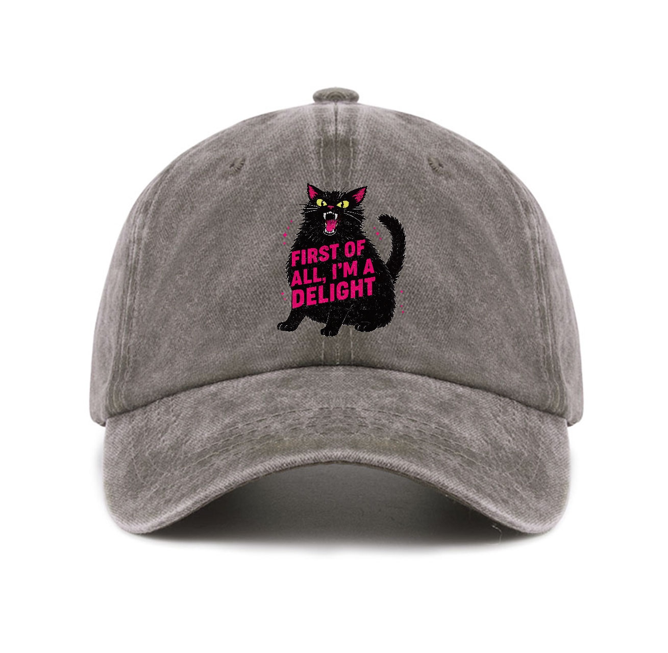 Purplehecate First Of All I'm A Delight Cat Baseball Cap