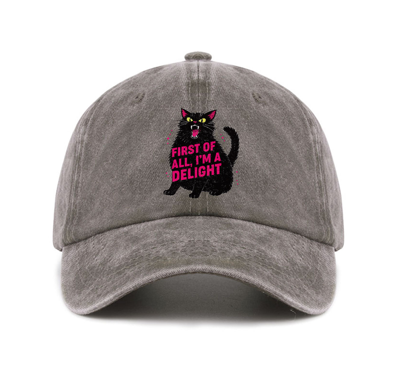 Purplehecate First Of All I'm A Delight Cat Baseball Cap