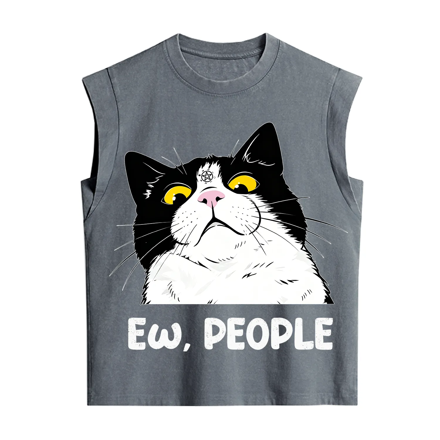 Purplehecate Ew People Cat Vintage Washed Tank