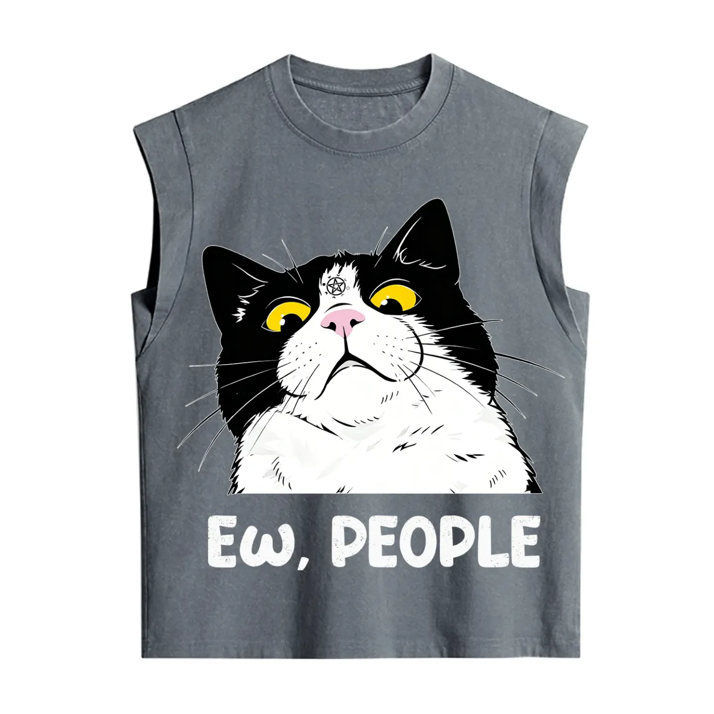 Purplehecate Ew People Cat Vintage Washed Tank