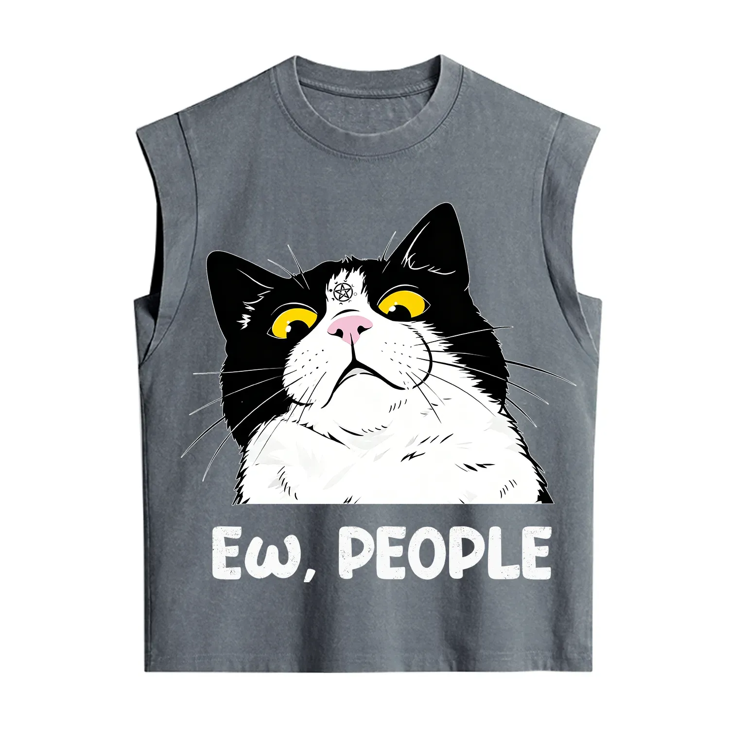 Purplehecate Ew People Cat Vintage Washed Tank