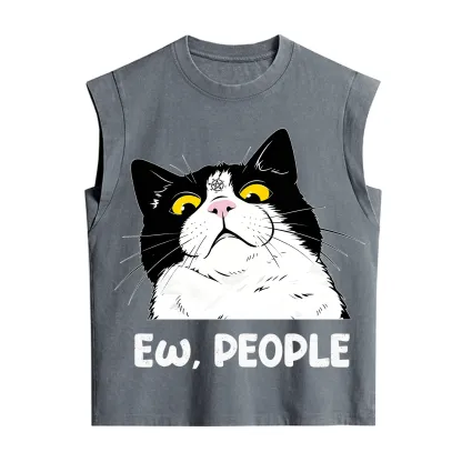 Purplehecate Ew People Cat Vintage Washed Tank