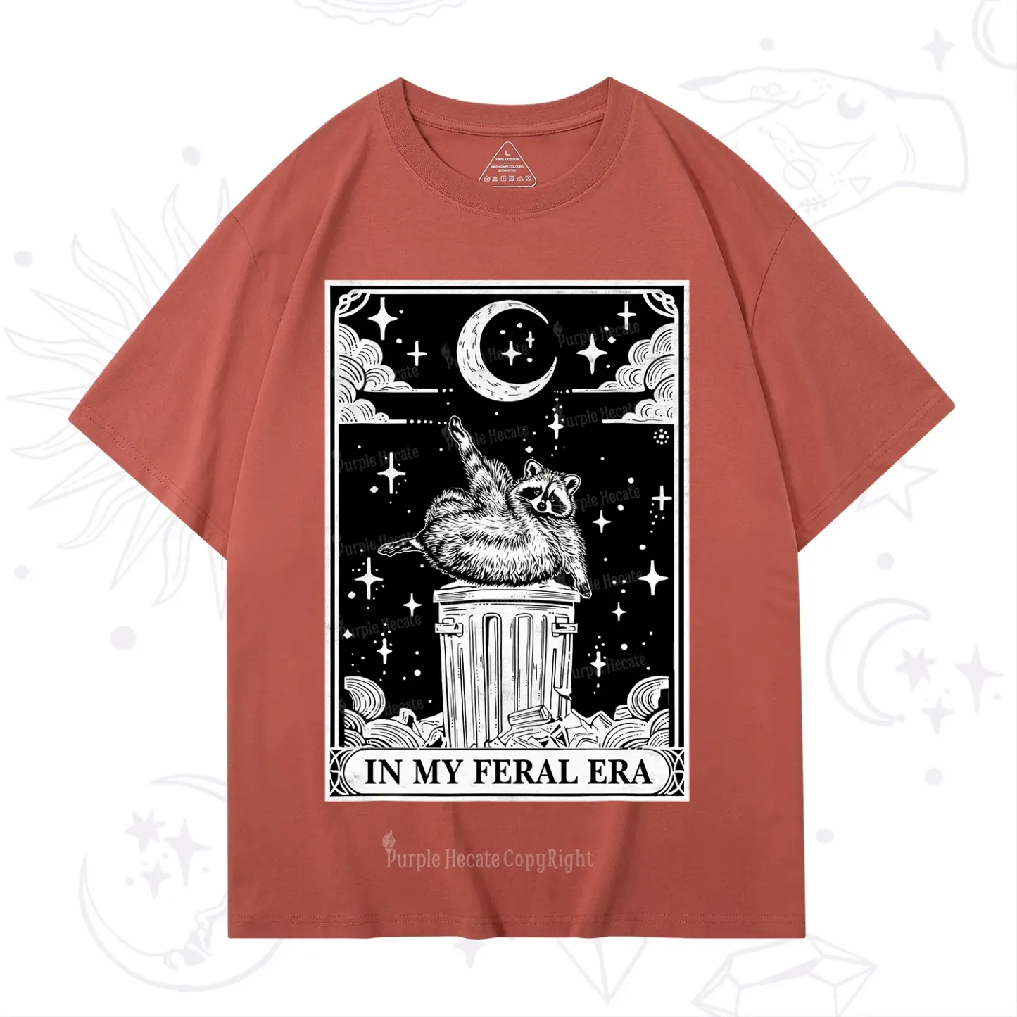 Purplehecate In My Feral Era Raccoon Tarot T-Shirt