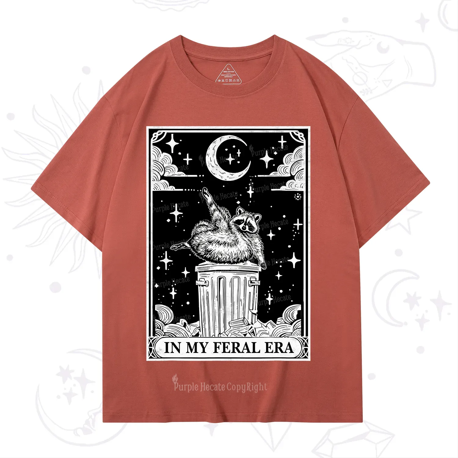 Purplehecate In My Feral Era Raccoon Tarot T-Shirt