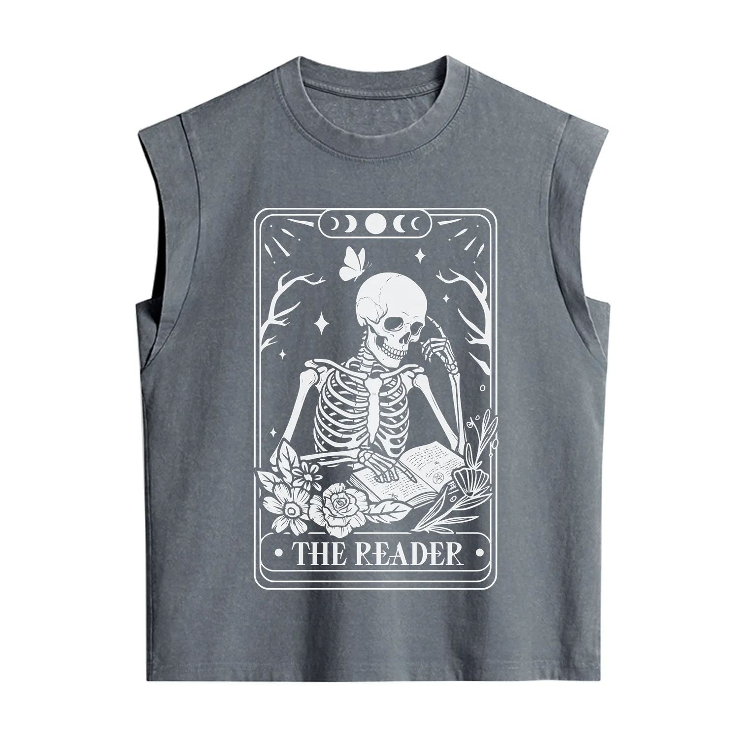 Purplehecate The Reader Tarot Skeleton Vintage Washed Tank