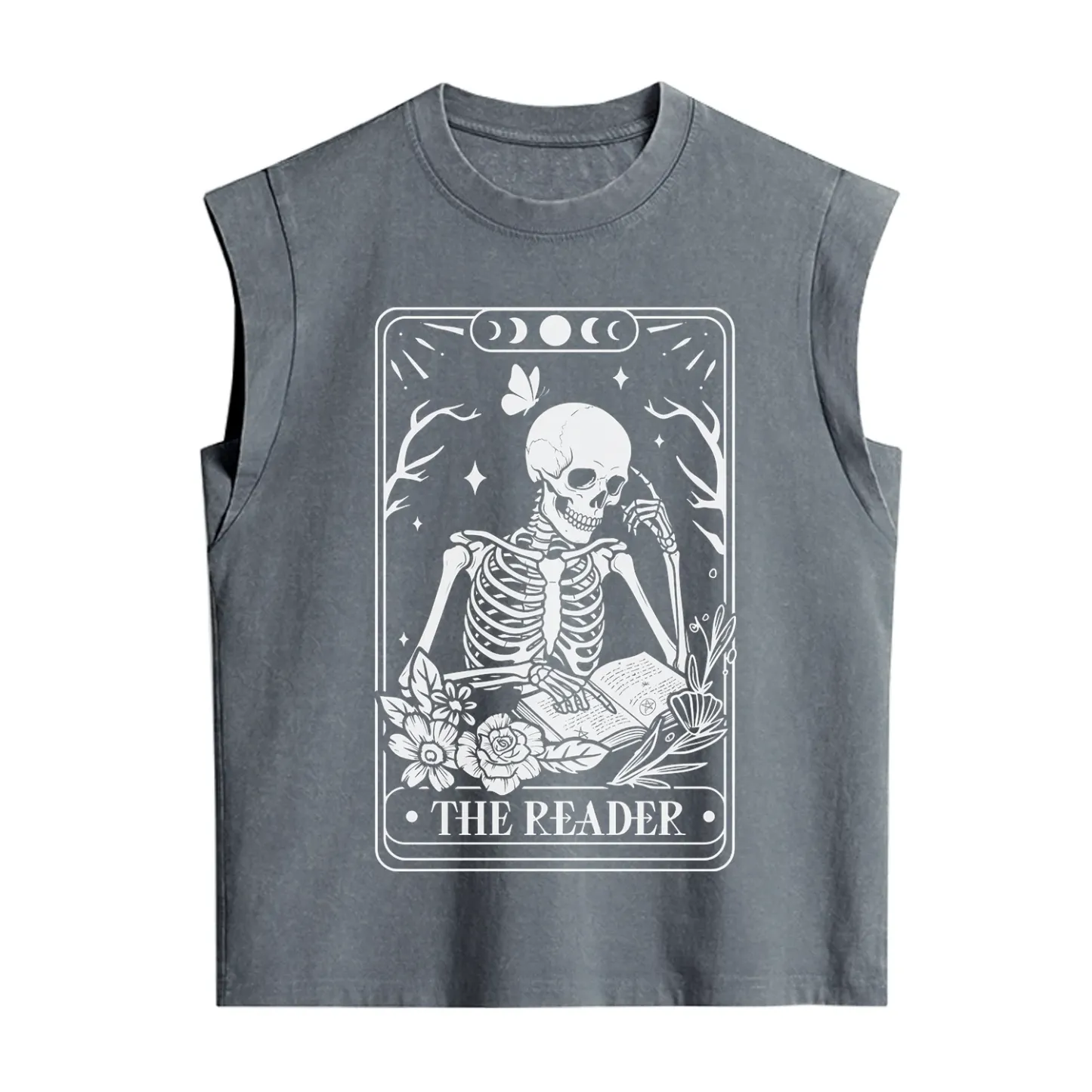 Purplehecate The Reader Tarot Skeleton Vintage Washed Tank