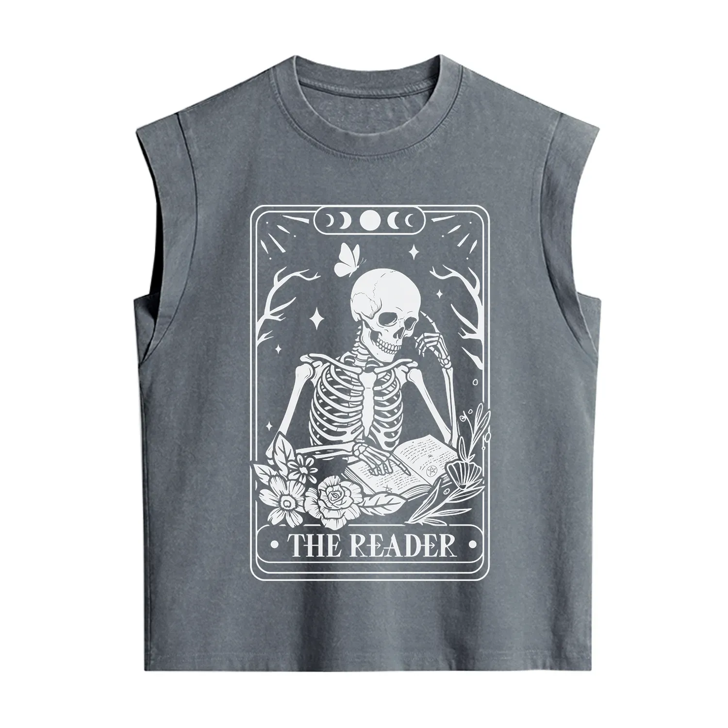 Purplehecate The Reader Tarot Skeleton Vintage Washed Tank