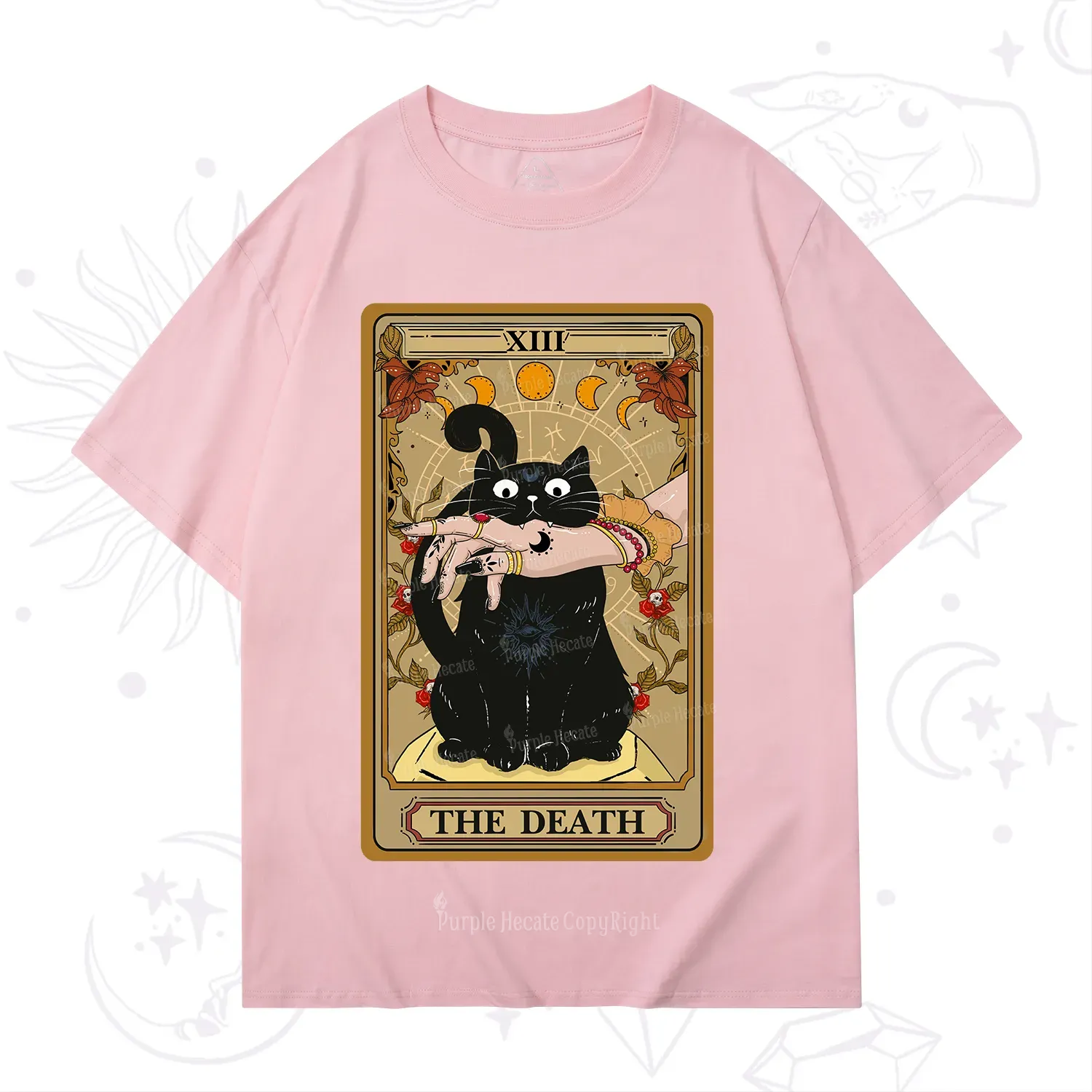 Purplehecate The Death Tarot Black Cat T-Shirt