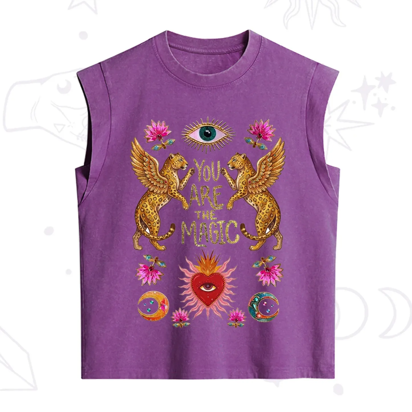 Purplehecate Vintage Tiger You Are The Magic Vintage Washed Tank