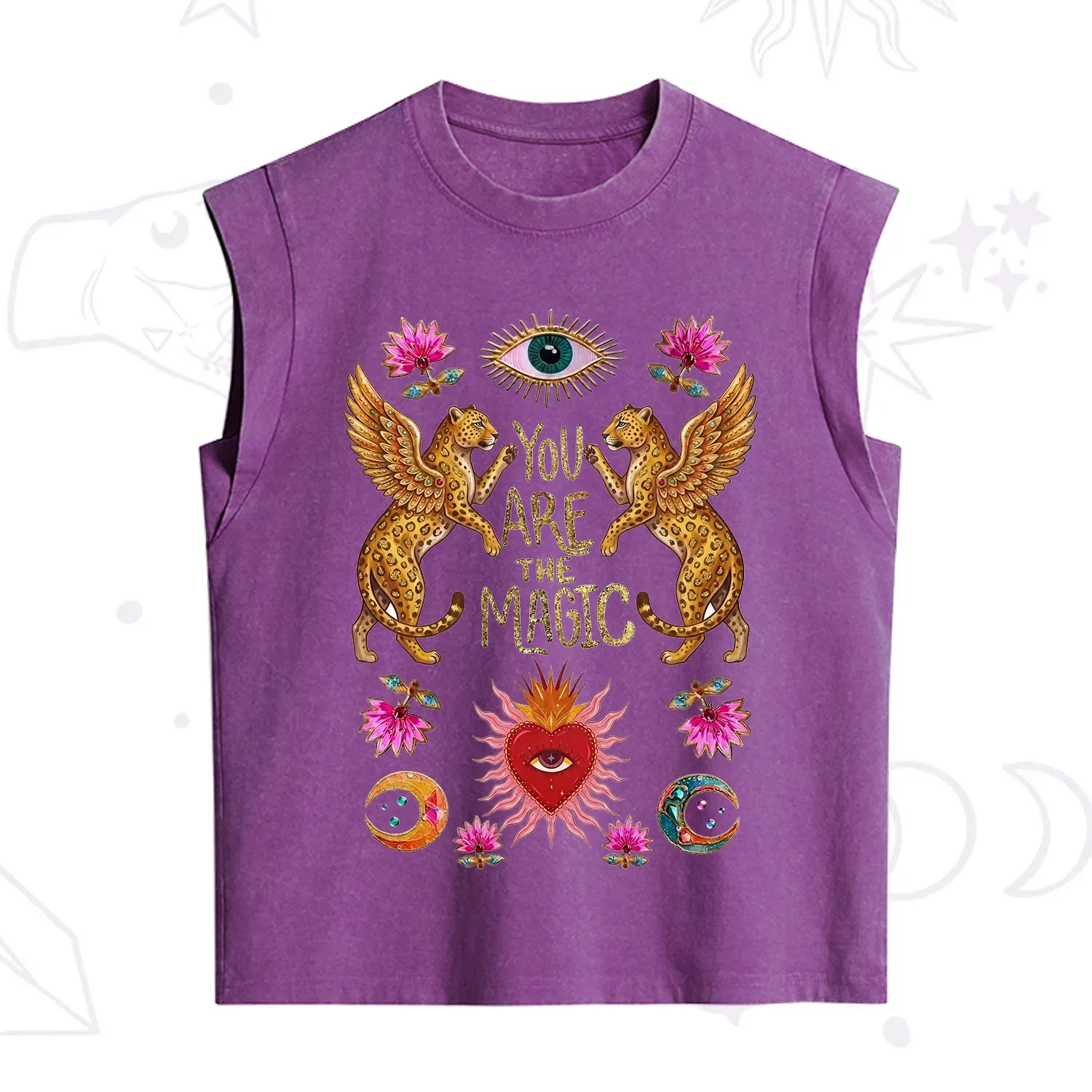 Purplehecate Vintage Tiger You Are The Magic Vintage Washed Tank