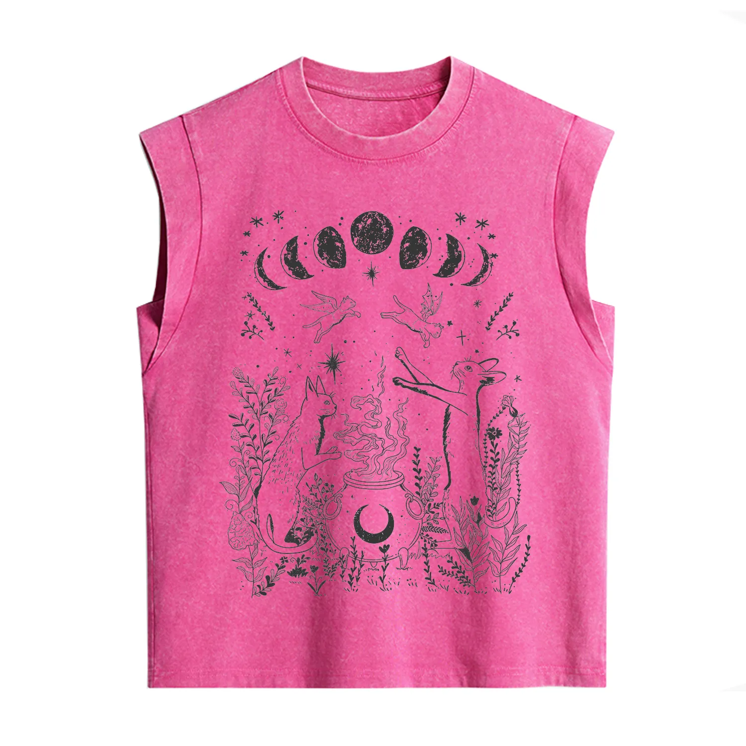 Purplehecate Celestial Cat Vintage Washed Tank