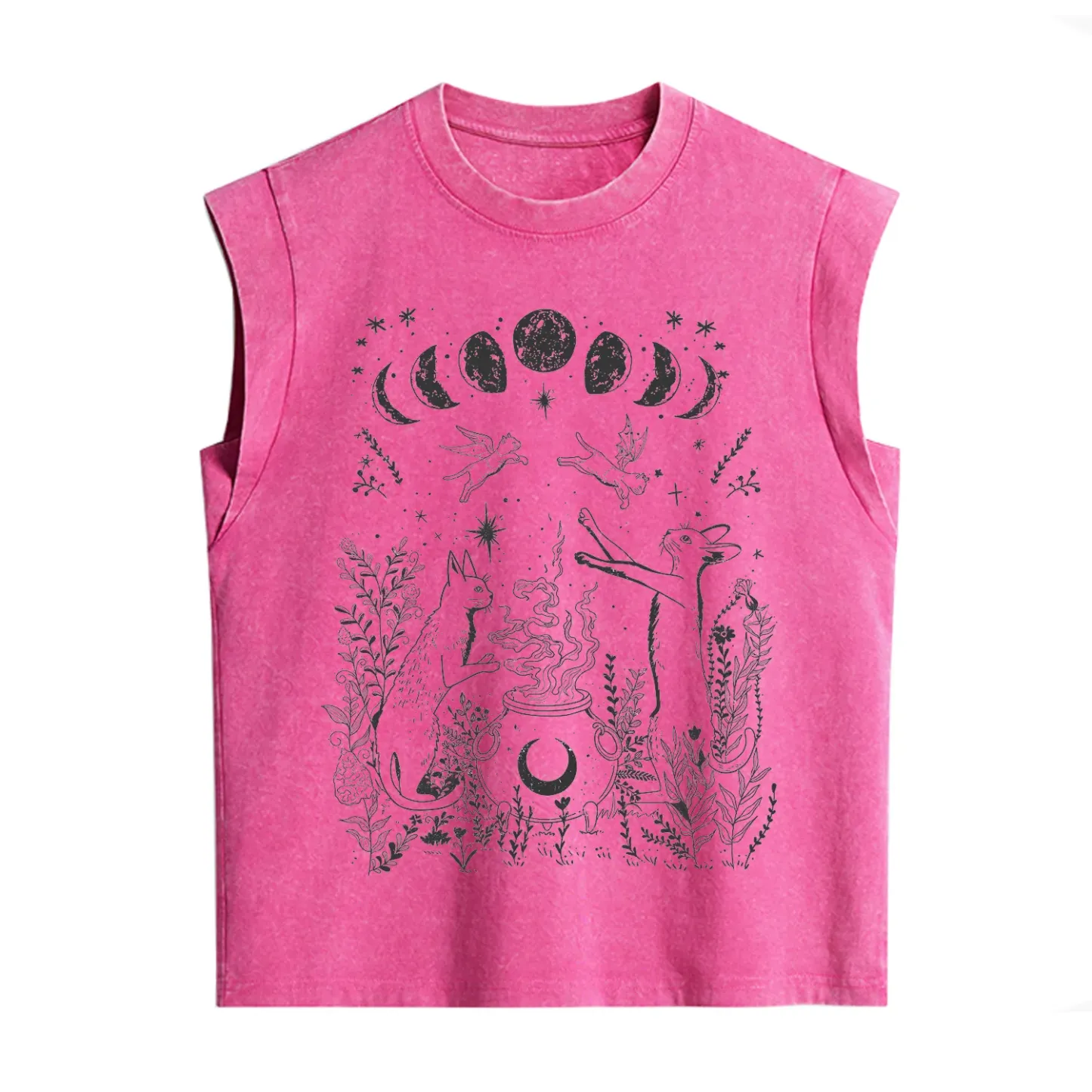 Purplehecate Celestial Cat Vintage Washed Tank