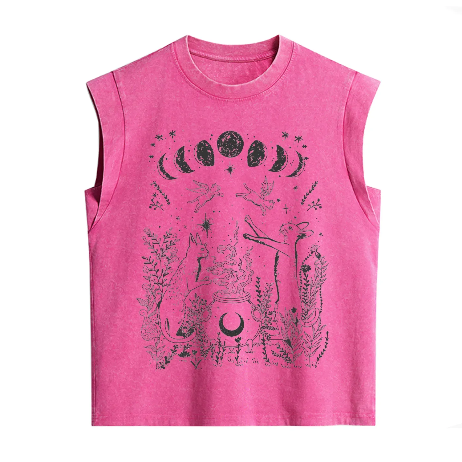 Purplehecate Celestial Cat Vintage Washed Tank