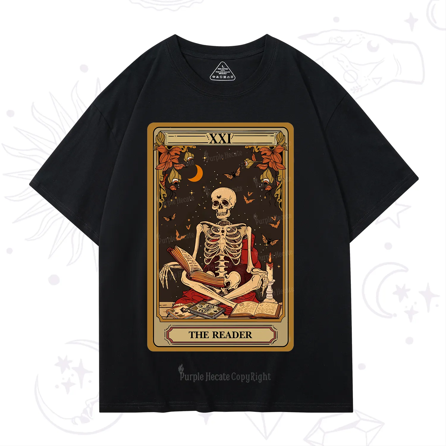 Purplehecate The Reader Tarot Card T-Shirt