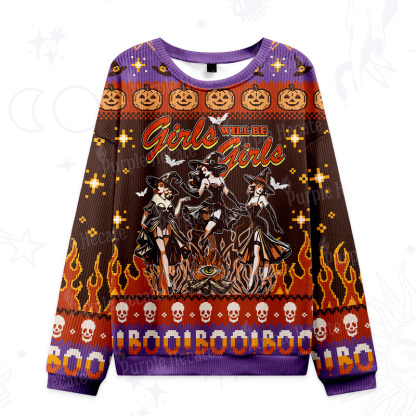 Purplehecate Girls Will Be Girls Ugly Halloween Sweatshirts