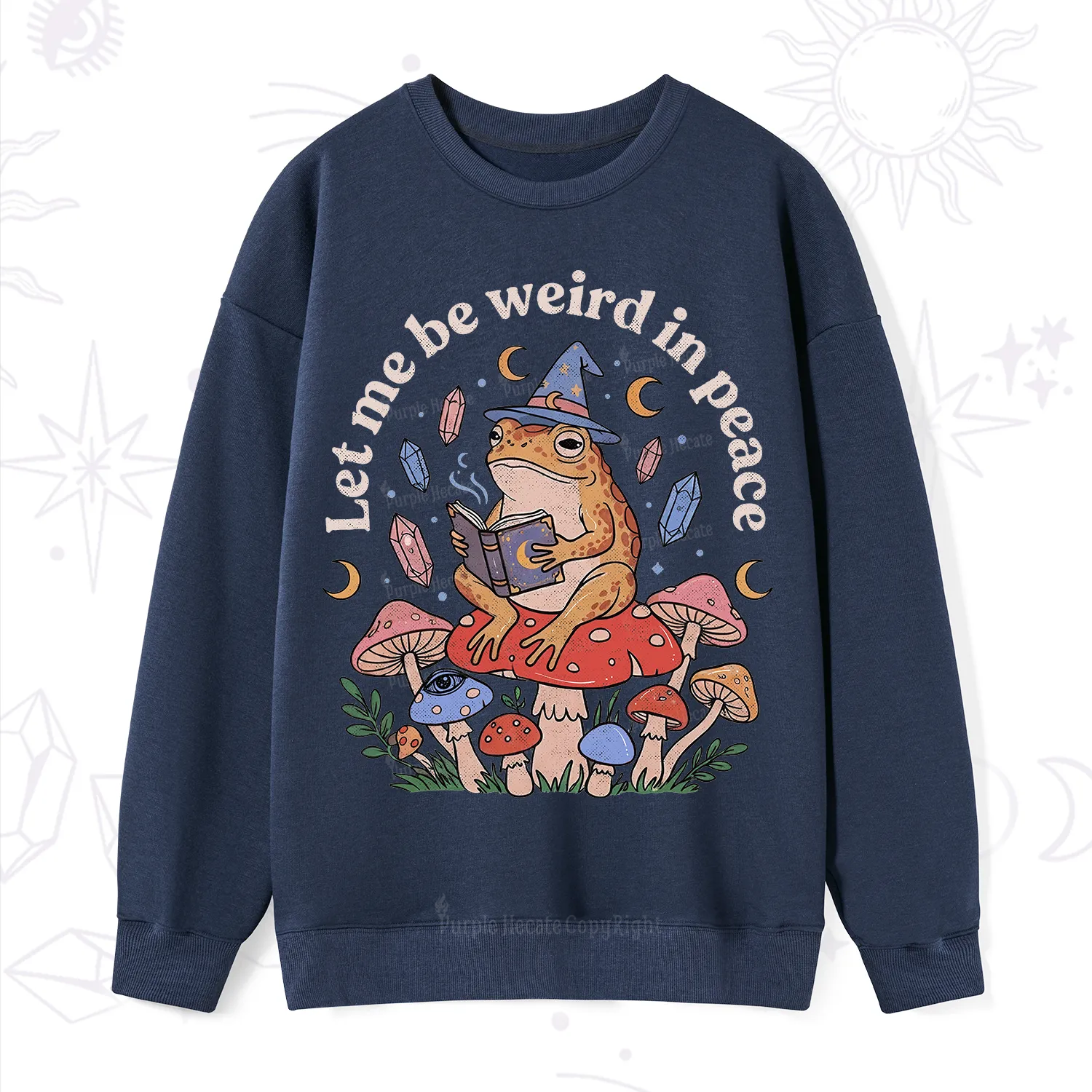 Purplehecate Let Me Be Weird in Peace Frog Sweatshirt