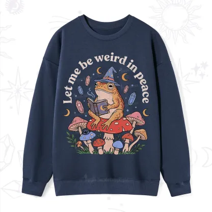 Purplehecate Let Me Be Weird in Peace Frog Sweatshirt