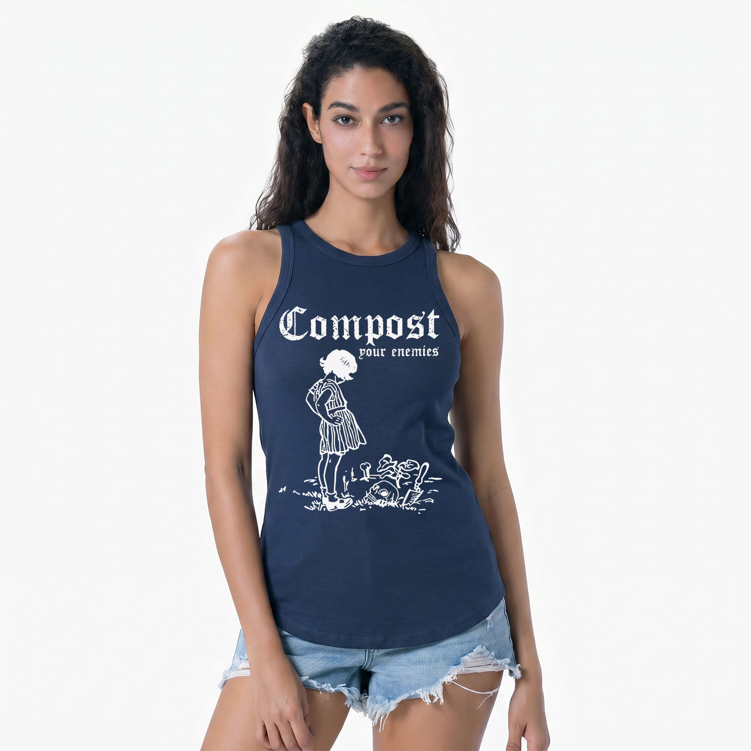 Purplehecate Compost Your Enemies Racerback Tank Top