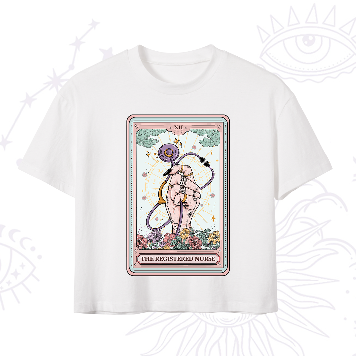 Purplehecate The Registered Nurse Tarot Card Crop T-Shirt