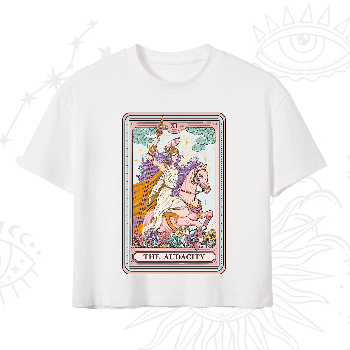 Purplehecate The Audacity Tarot Card Crop T-Shirt