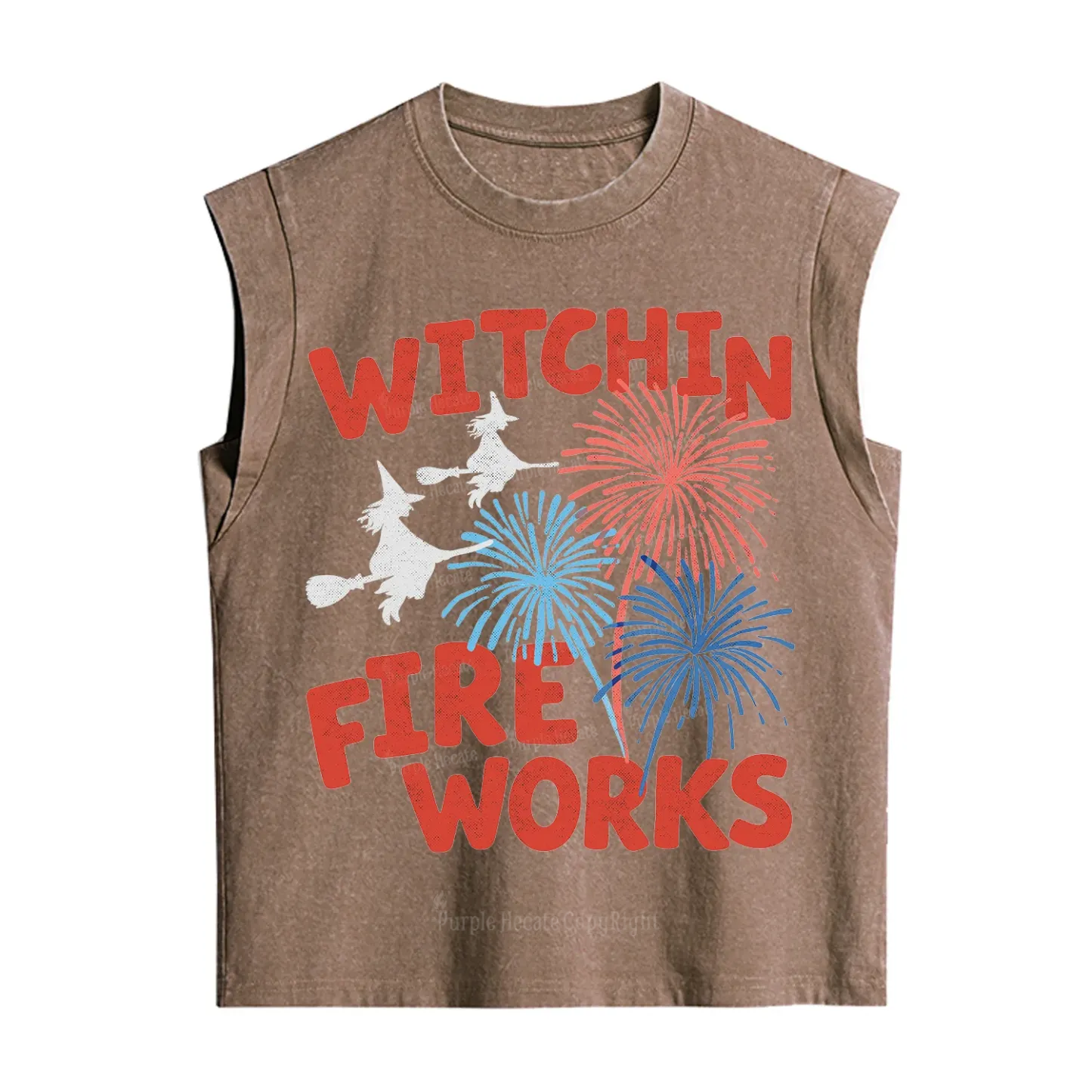 Purplehecate Witchin' Fireworks 4th of July Vintage Washed Tank
