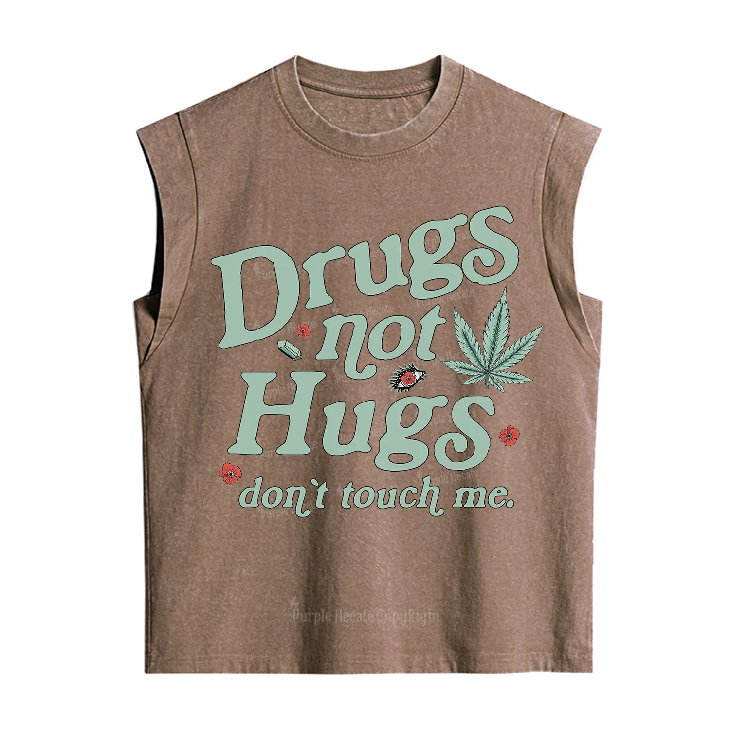 Purplehecate Sarcastic Weed Vintage Washed Tank