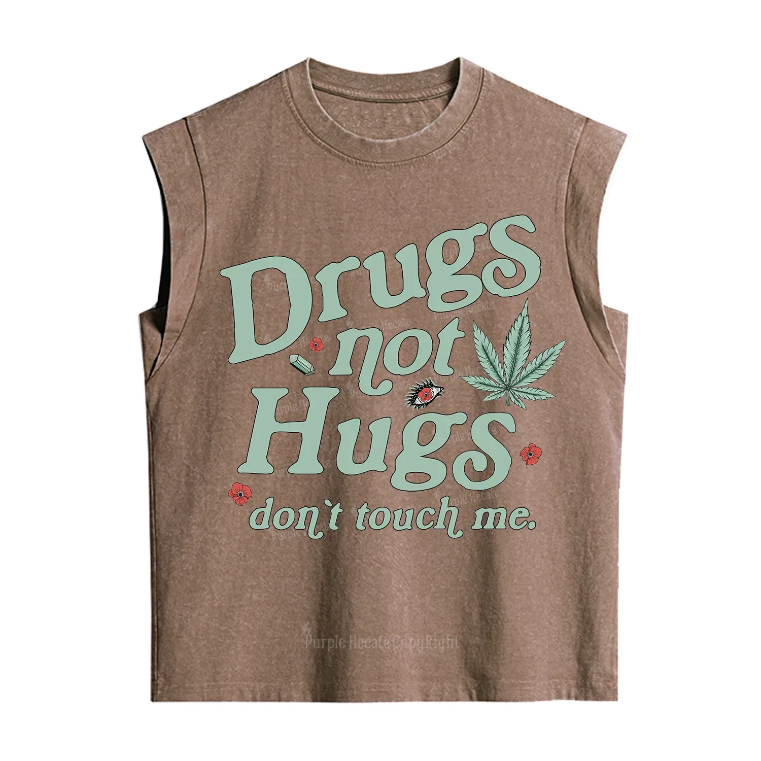 Purplehecate Sarcastic Weed Vintage Washed Tank