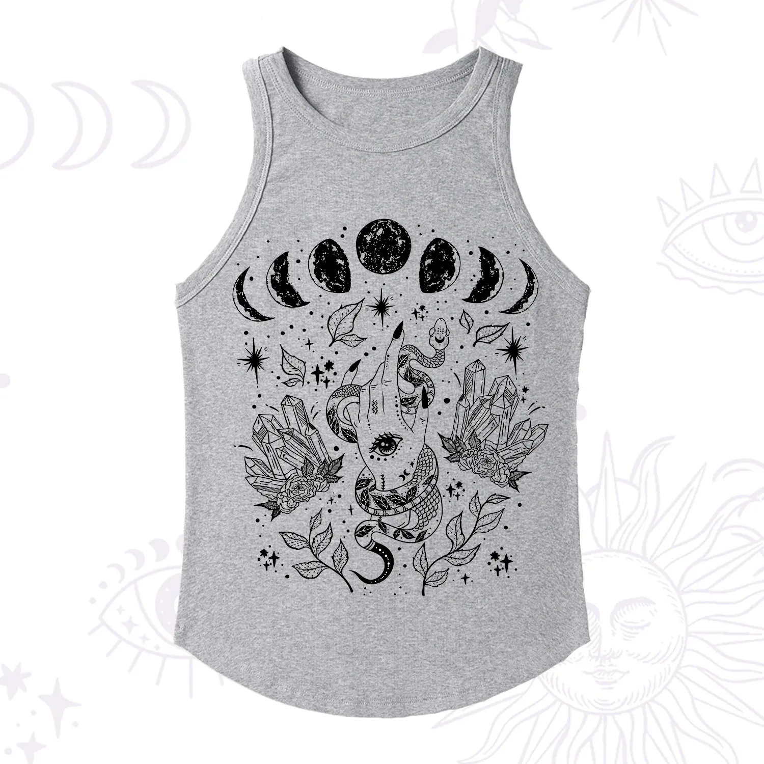 Purplehecate Reach For The Moon Ribbed Tank Top