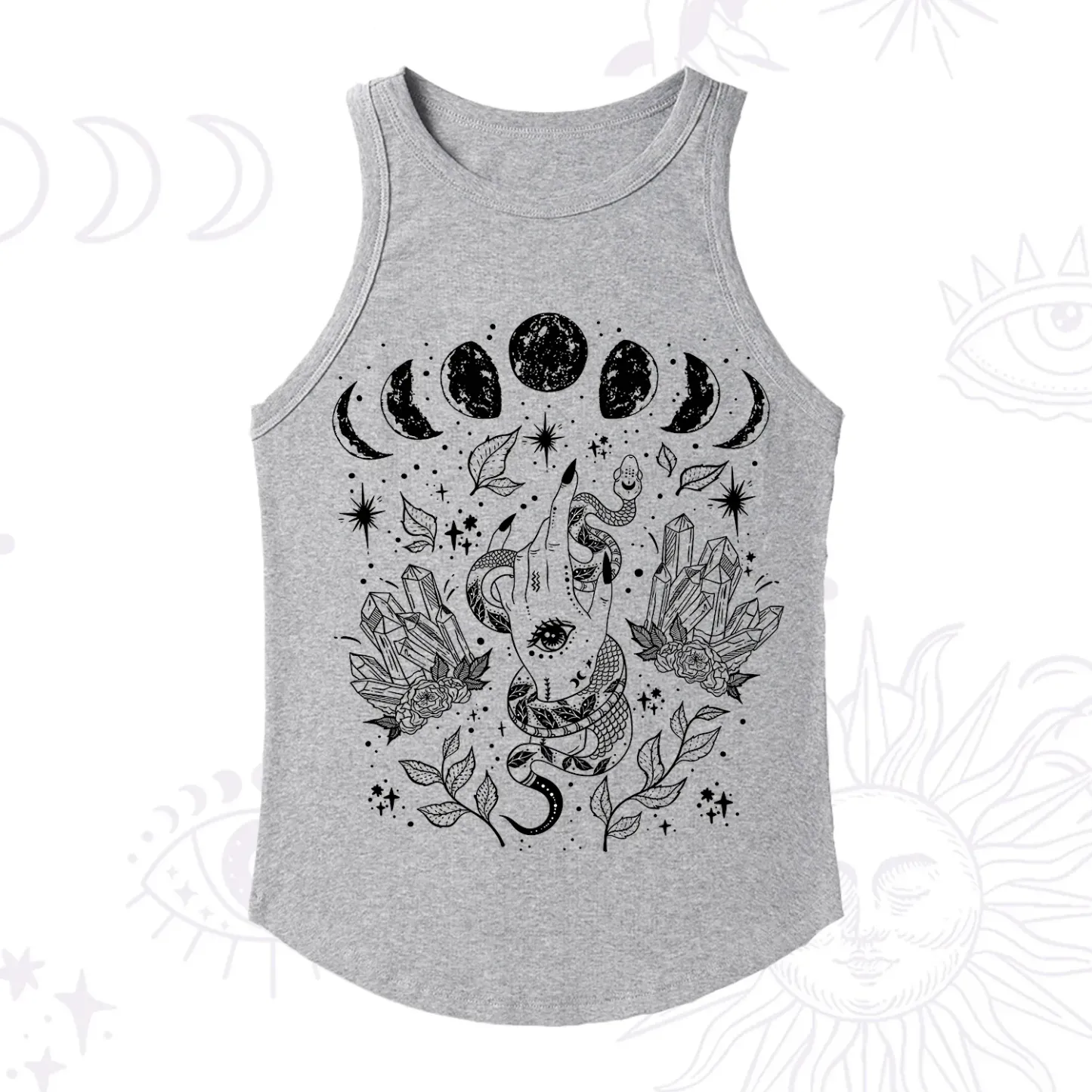 Purplehecate Reach For The Moon Ribbed Tank Top