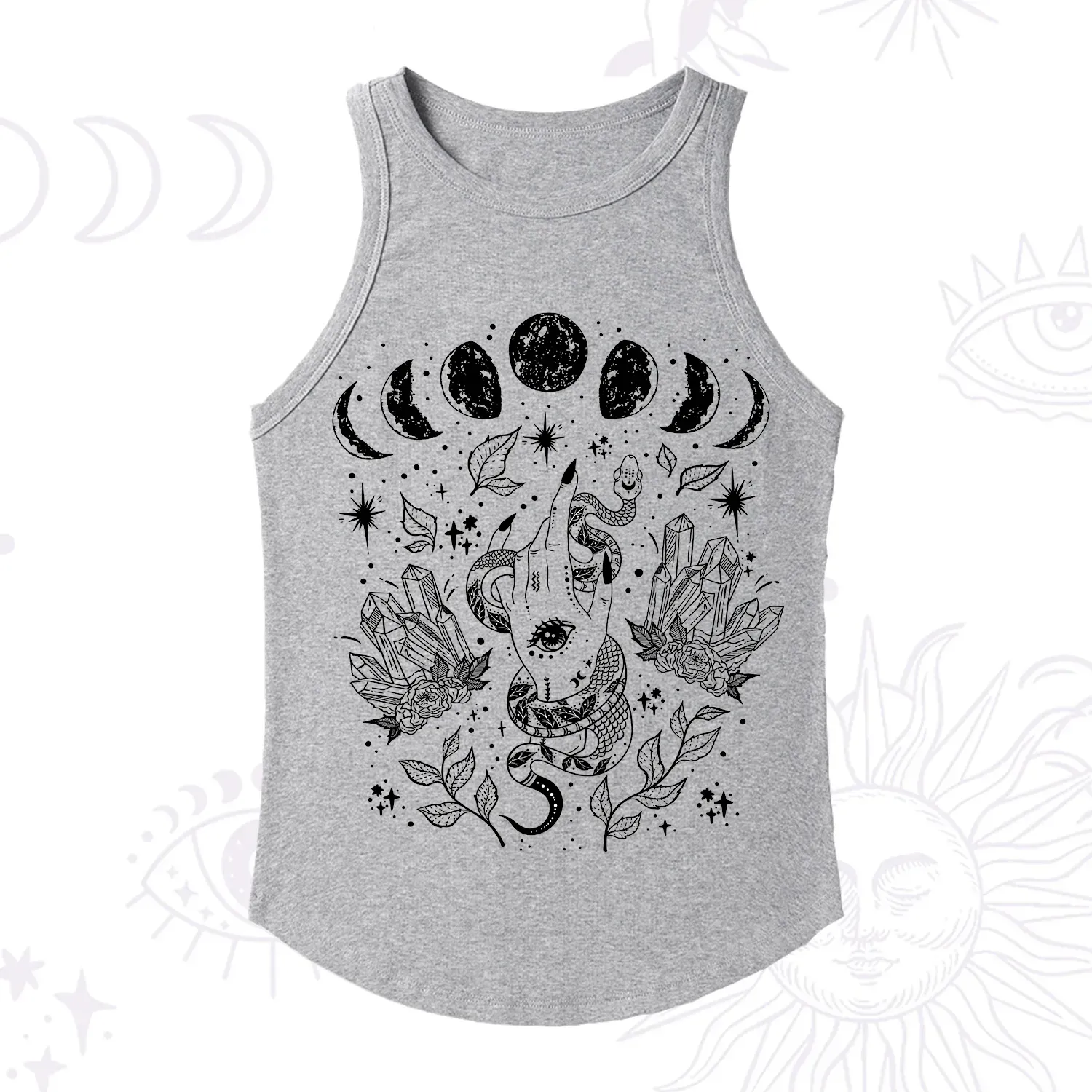 Purplehecate Reach For The Moon Ribbed Tank Top