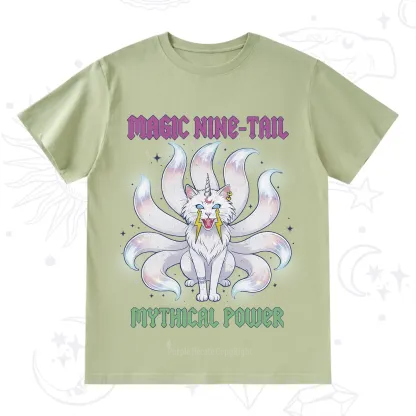 Purplehecate Magic Nine Tail Cat T-Shirt