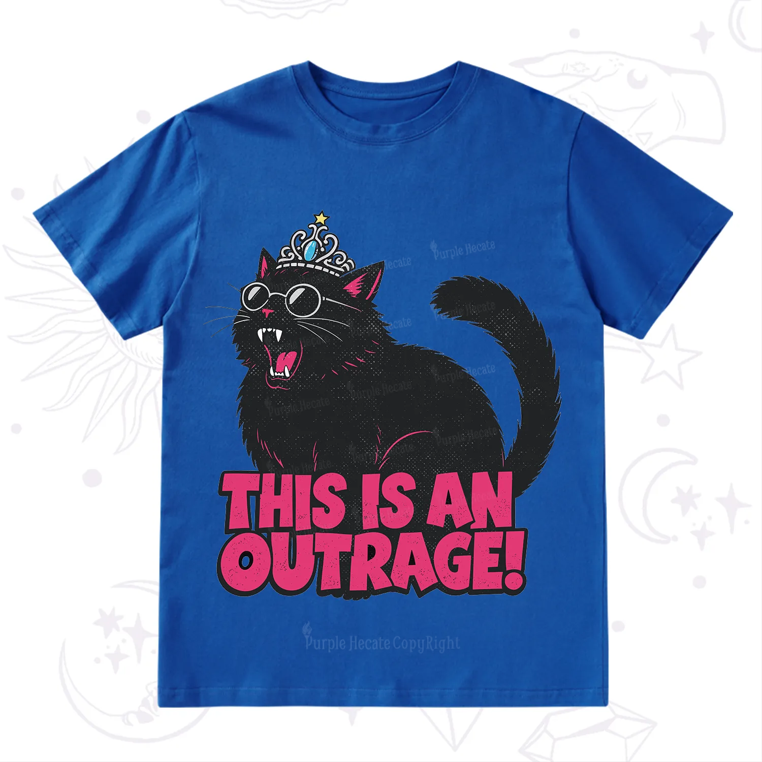 Purplehecate This is an outrage Princess Cat T-Shirt