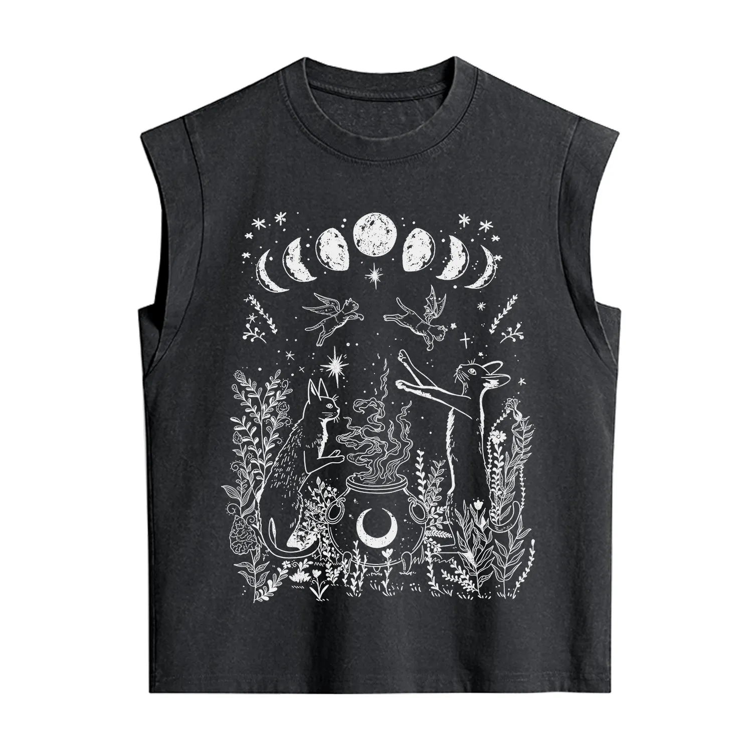 Purplehecate Celestial Cat Vintage Washed Tank