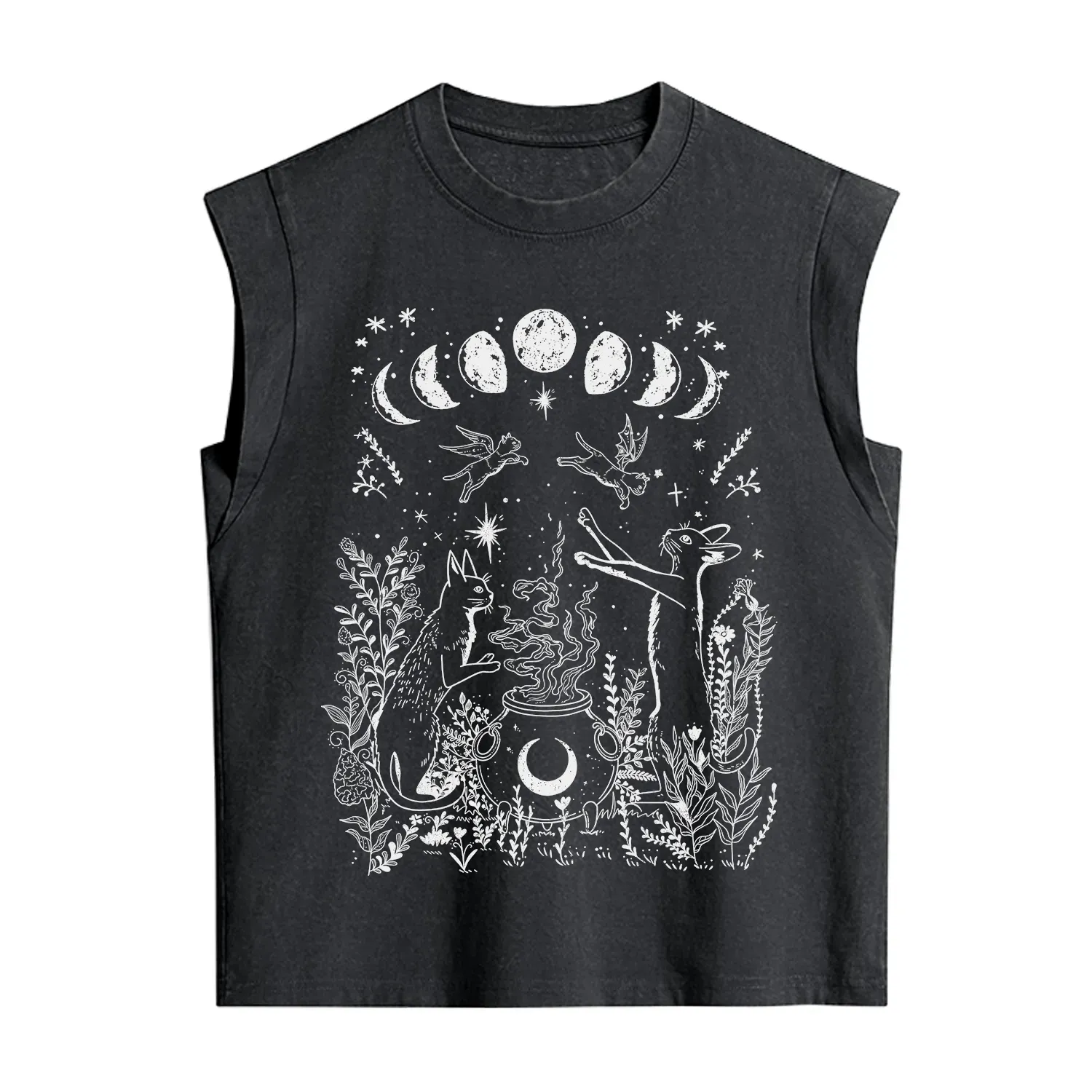 Purplehecate Celestial Cat Vintage Washed Tank