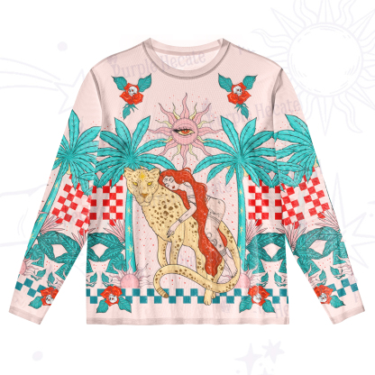 Purplehecate In My Delulu Era Mesh Long Sleeve Top