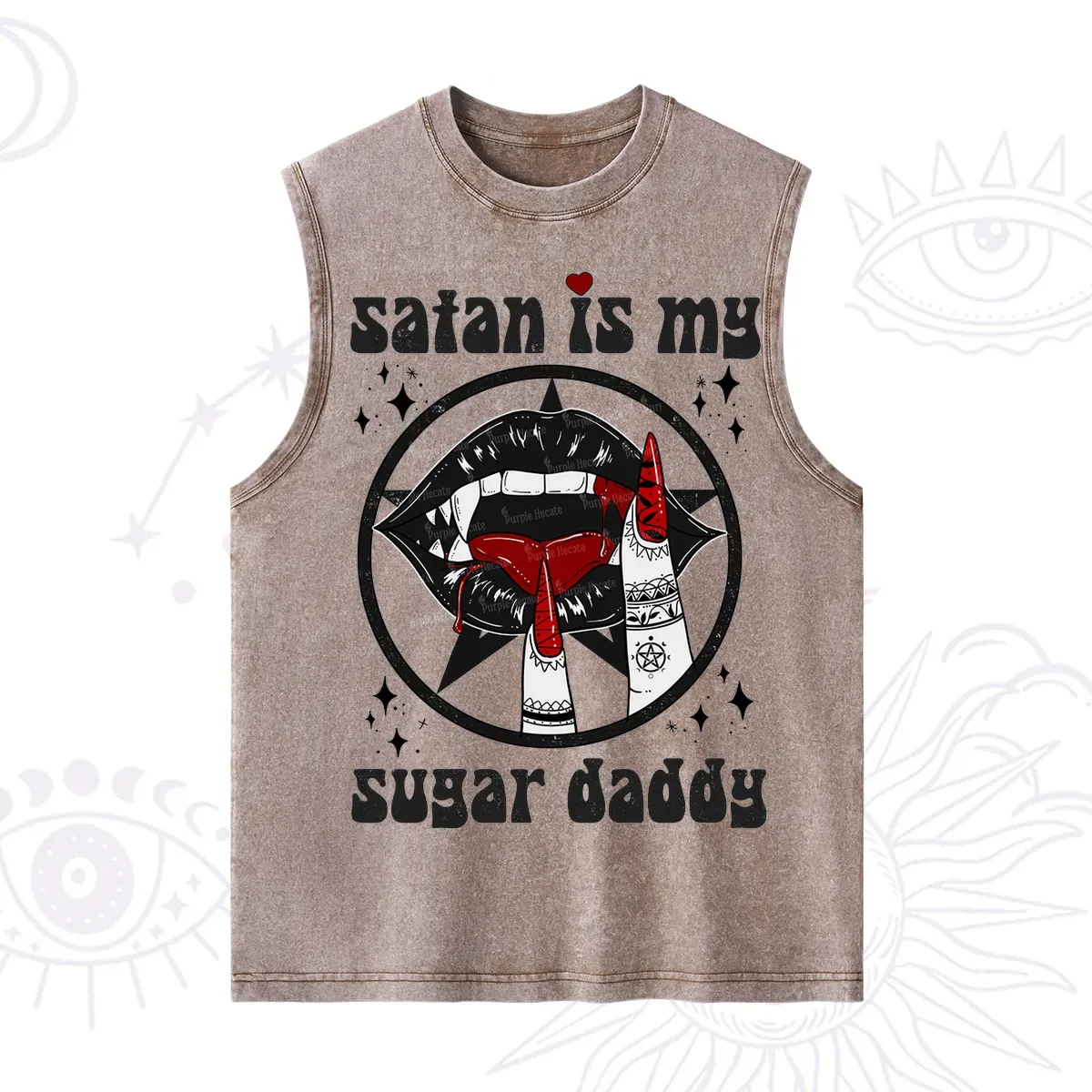 Purplehecate Satan Is My Sugar Daddy Washed Tank