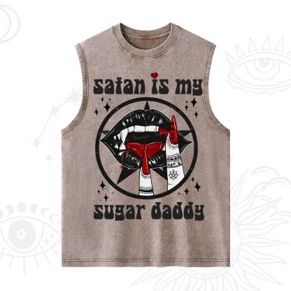 Purplehecate Satan Is My Sugar Daddy Washed Tank
