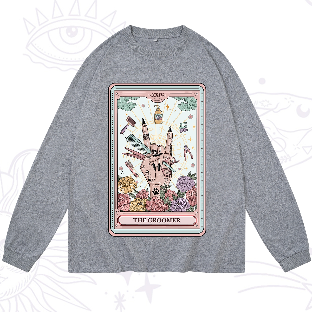 Purplehecate The Pet Groomer Tarot Card Long Sleeve T-Shirt