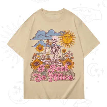 Purplehecate I feel So Alive Dancing Sarcastic Skeleton T-Shirt