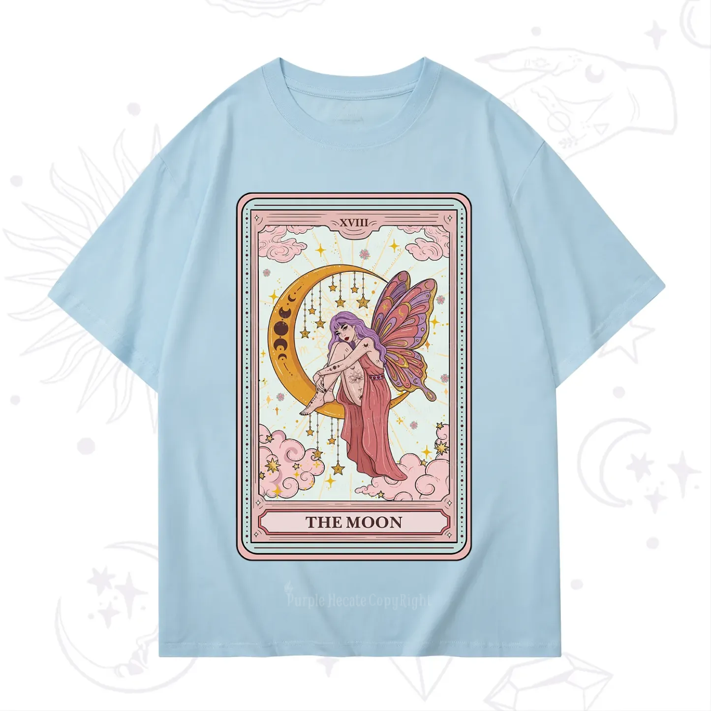 Purplehecate The Moon Tarot T-Shirt
