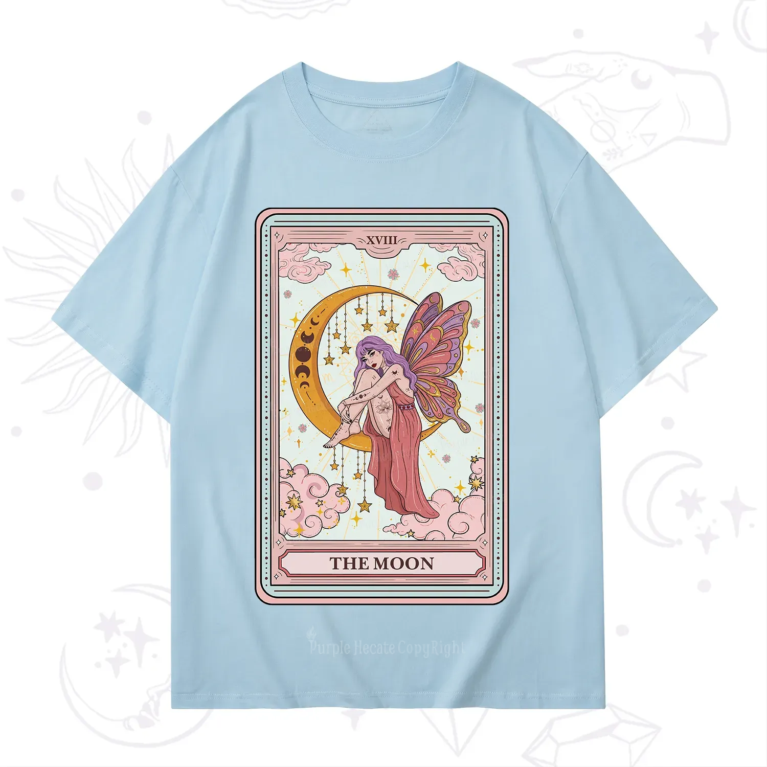 Purplehecate The Moon Tarot T-Shirt