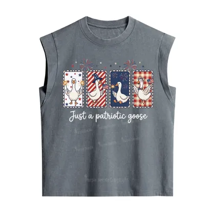 Purplehecate Just A Patriotic Goose Vintage Washed Tank