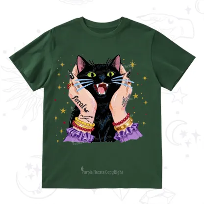 Purplehecate Feral Cat Magic T-Shirt