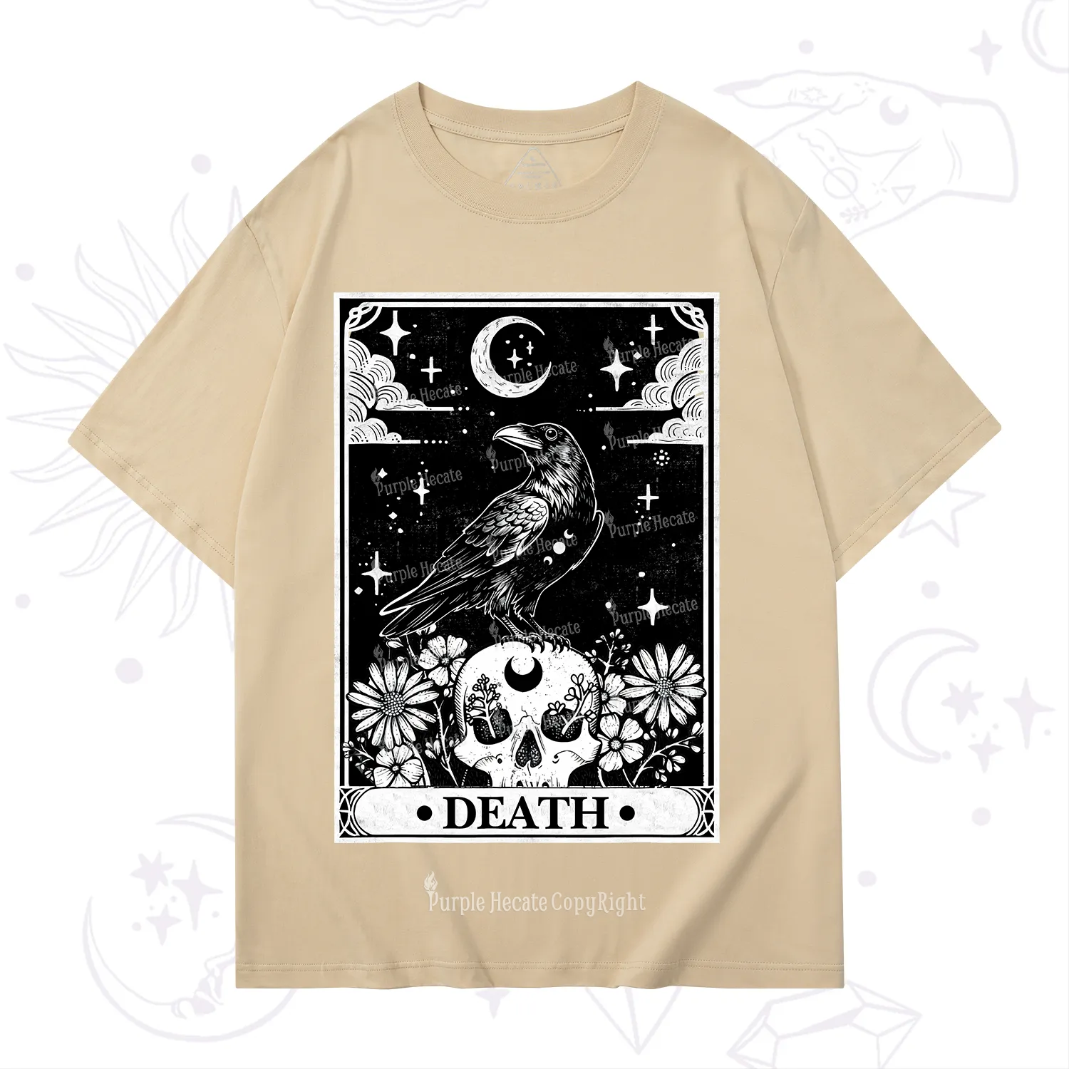 Purplehecate The Crow Death Tarot T-Shirt