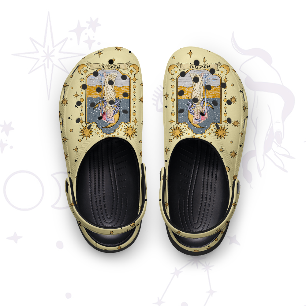 Purplehecate Aquarius Zodiac Rubber Clogs