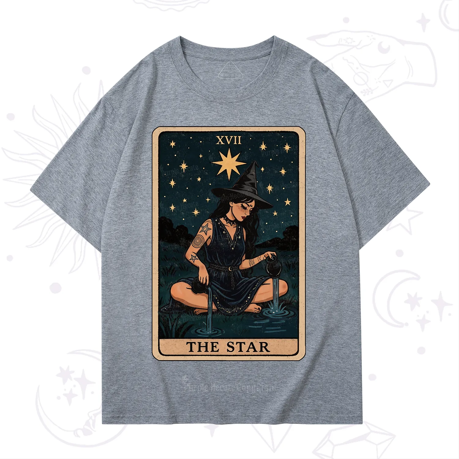 Purplehecate The Star Witch Tarot T-Shirt