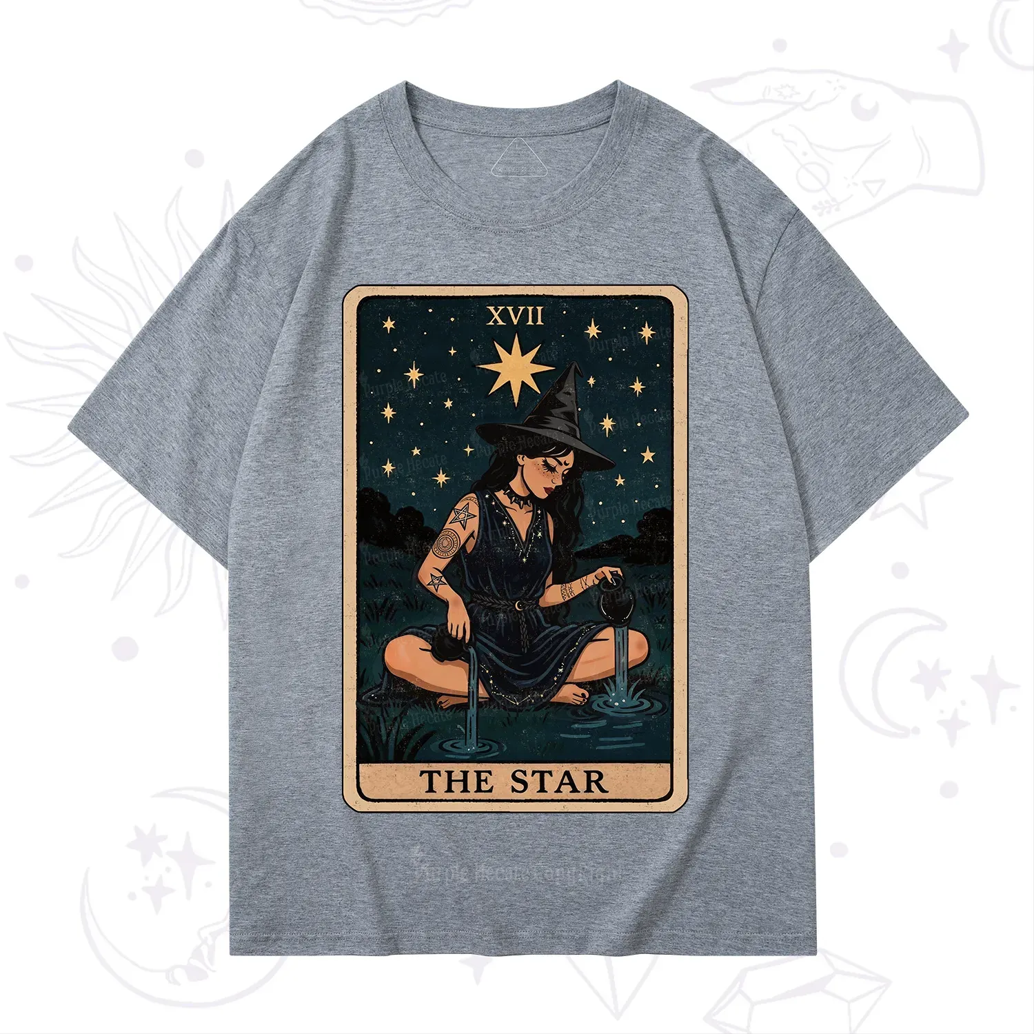 Purplehecate The Star Witch Tarot T-Shirt